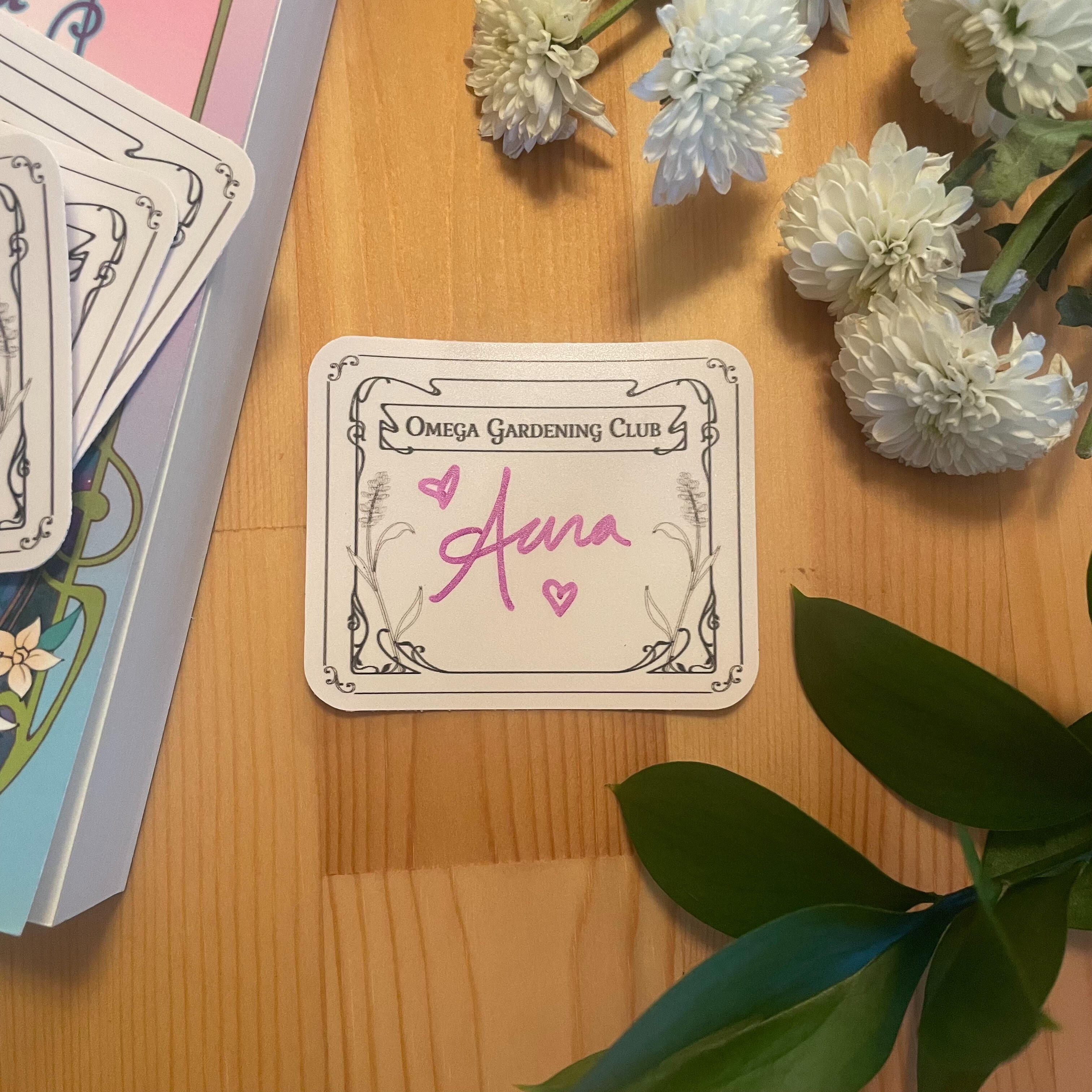 Bookplate sticker signed by Aura Frost